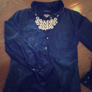 Dark washed jean tunic